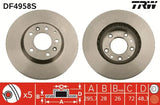 Brake Disc DF4958S - TRW