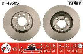 Brake Disc DF4958S - TRW