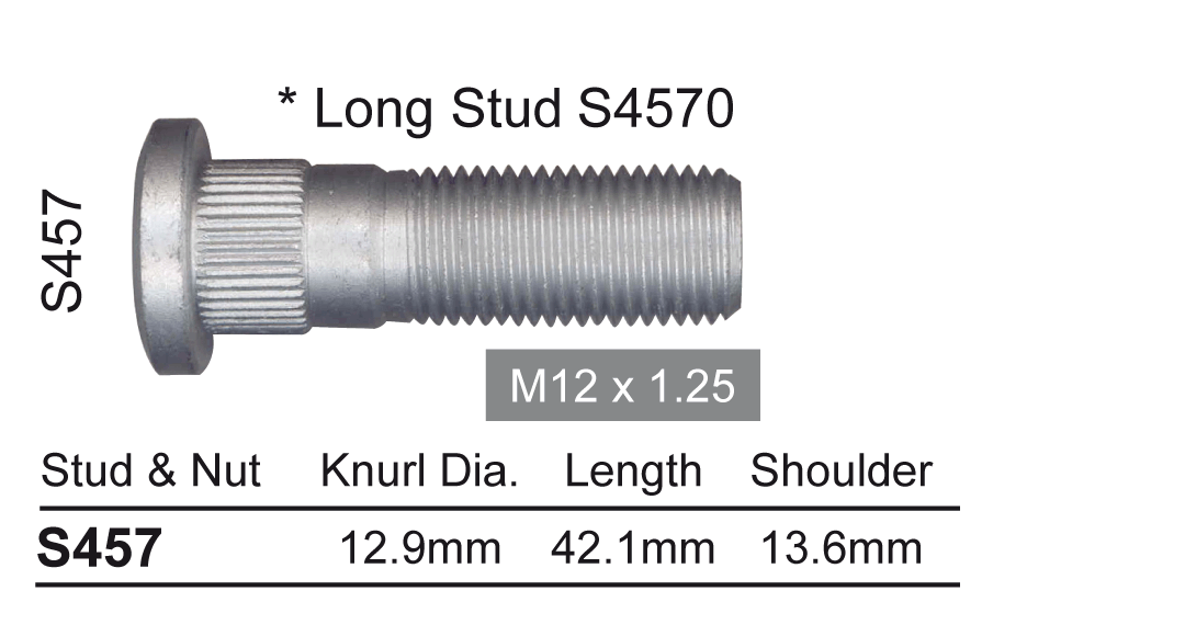 Wheel Stud S457 - Nice Products | Universal Auto Spares
