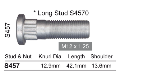Wheel Stud S457 - Nice Products | Universal Auto Spares
