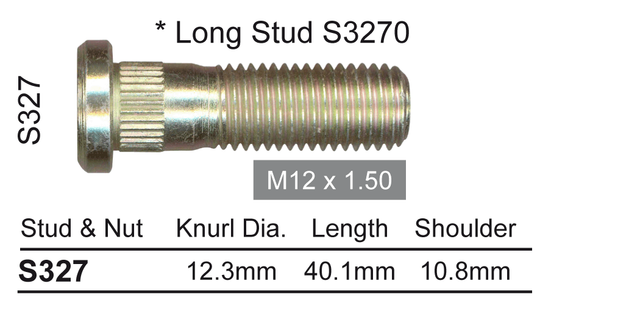 Wheel Stud S327 - Nice Products | Universal Auto Spares