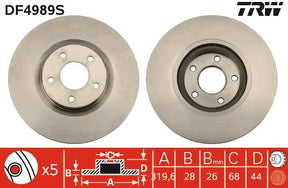 Brake Disc DF4989S - TRW