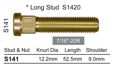 Wheel Stud S141 - Nice Products | Universal Auto Spares