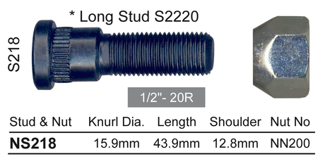 Stud & Nut NS218 - Nice Products | Universal Auto Spares