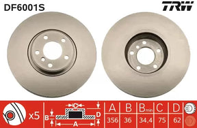 Brake Disc DF6031S - TRW