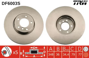 Brake Disc DF6003S - TRW
