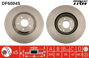 Brake Disc DF6004S - TRW