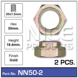 Hub-Nut NN50-2 - Nice Products | Universal Auto Spares