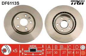 Brake Disc DF6113S - TRW