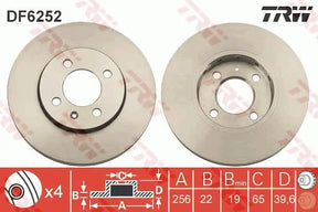 Brake Disc DF6252 - TRW