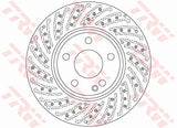 Brake Disc DF6262S - TRW