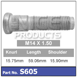 Wheel Stud S605 - Nice Products | Universal Auto Spares
