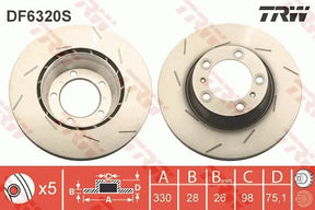 Brake Disc DF6320S - TRW