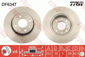 Brake Disc DF6347 - TRW