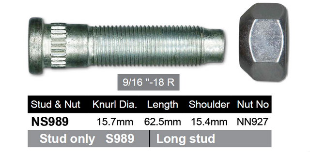 Stud & Nut NS989 - Nice Products | Universal Auto Spares