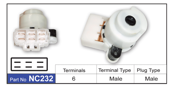 Ignition Switch NC232 - Nice Products | Universal Auto Spares