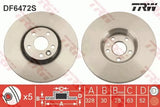 Brake Disc DF6472S - TRW