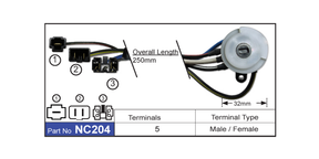 Ignition Switch NC204 - Nice Products | Universal Auto Spares