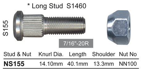 Stud & Nut NS155 - Nice Products | Universal Auto Spares
