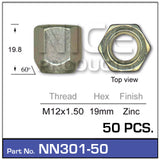 Wheel Nut NN301-50 - Nice Products | Universal Auto Spares