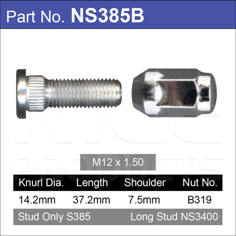 Stud & Nut NS385B - Nice Products | Universal Auto Spares