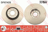 Brake Disc DF6742S - TRW