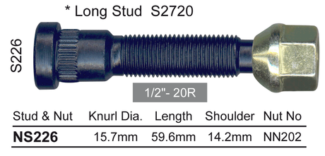 Stud & Nut NS226 - Nice Products | Universal Auto Spares