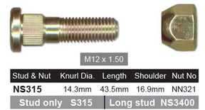 Stud & Nut NS315 - Nice Products | Universal Auto Spares