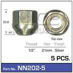 Wheel Nut NN202-5 - Nice Products | Universal Auto Spares