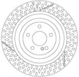 Brake Disc DF6822S - TRW