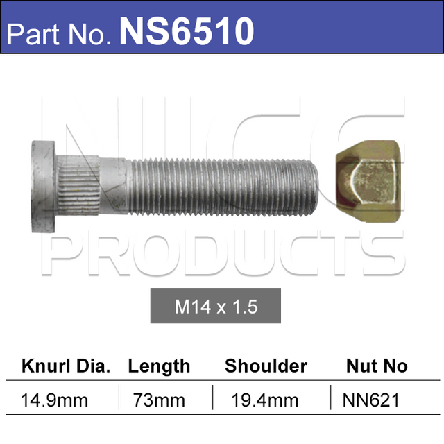 Stud & Nut NS6510 - Nice Products | Universal Auto Spares