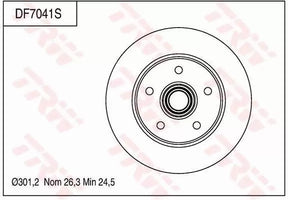 Brake Disc DF7041S - TRW