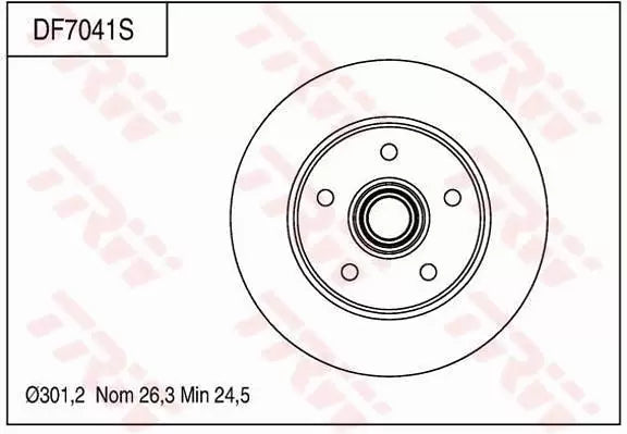 Brake Disc DF7041S - TRW