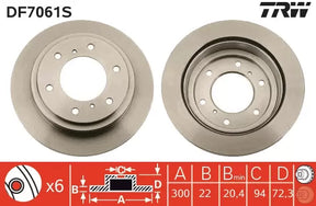 Brake Disc DF7061S - TRW