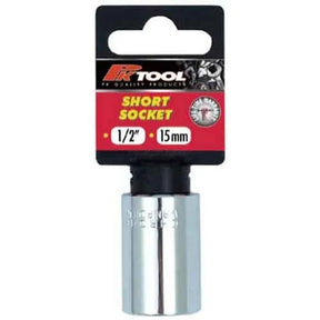 15mm 6PT 1/2” Drive Metric CR-V Regular Socket - PKTool