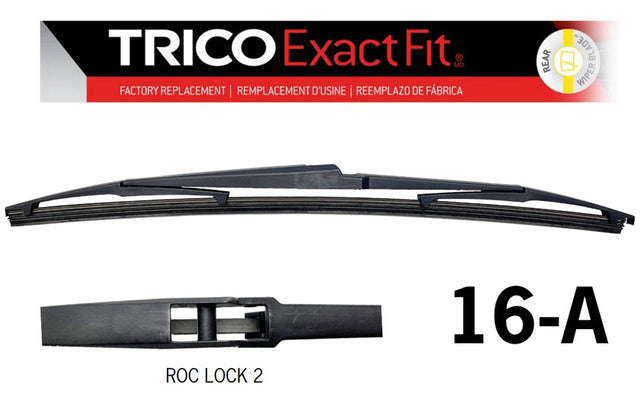 Rear Roc Lock 2 Blade 400MM (16") (EXRBR16) (Single) 16-A - Trico | Universal Auto Spares