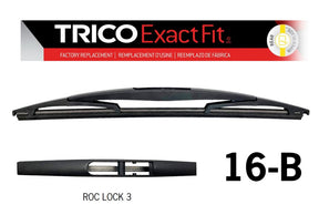 Rear Roc Lock 3 Blade 400MM (16") (EXRCR16) (Single) 16-B - Trico | Universal Auto Spares