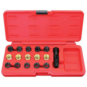 16 Piece M14 Spark Plug Thread Repair Tool Set - PKTool