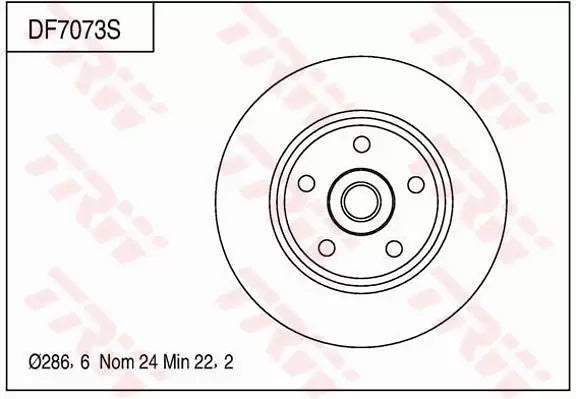 Brake Disc DF7073S - TRW