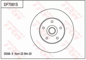 Brake Disc DF7081S - TRW