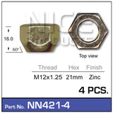 Wheel Nut NN421-4 - Nice Products | Universal Auto Spares
