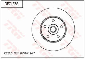 Brake Disc DF7137S - TRW