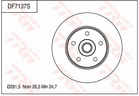 Brake Disc DF7137S - TRW