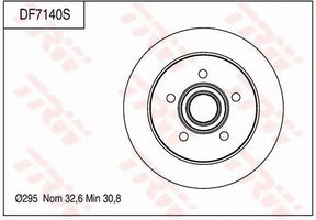 Brake Disc DF7140S - TRW