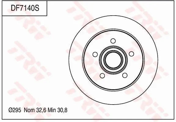 Brake Disc DF7140S - TRW