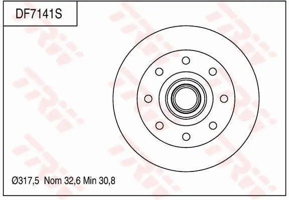 Brake Disc DF7141S - TRW
