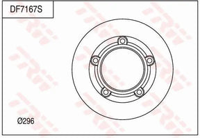 Brake Disc DF7167S - TRW