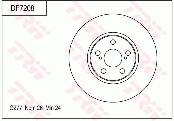 Brake Disc DF7208S - TRW