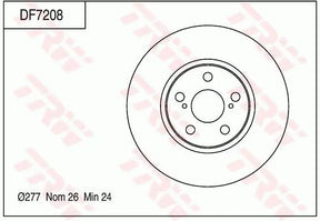 Brake Disc DF7208S - TRW