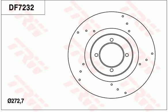 Brake Disc DF7232S - TRW